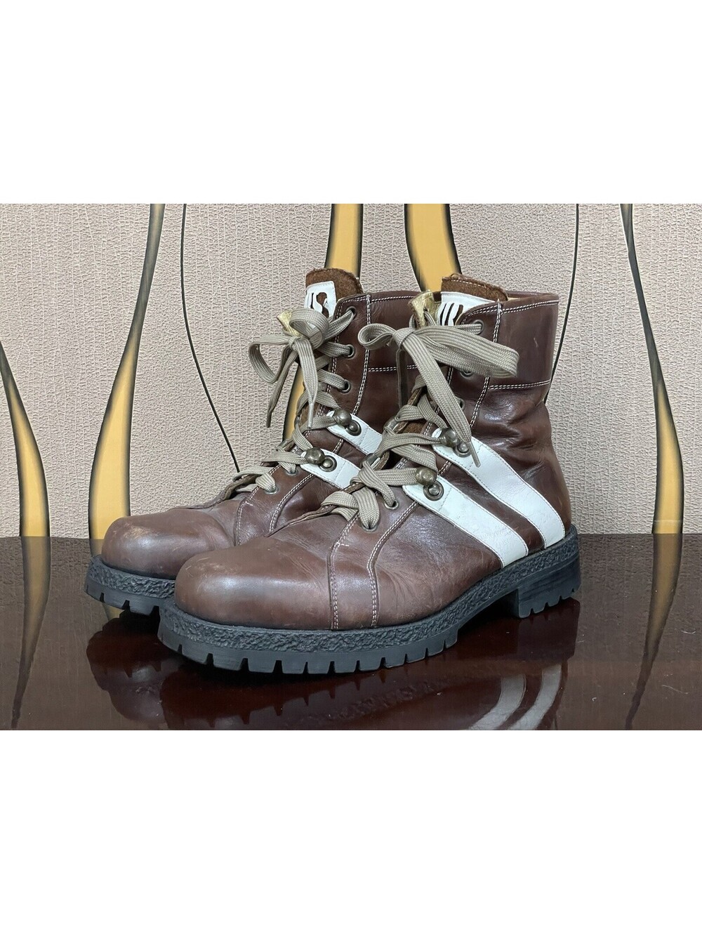 Cesare Paciotti Heroes Lace Up Leather Work Boots Mens Size 9 #A52